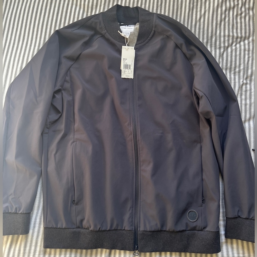 Wings + Horns x Adidas Gray Bomber Jacket - Large